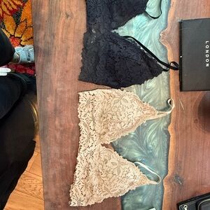 Anemone Black and Cream Lace Bras Intimates Collection